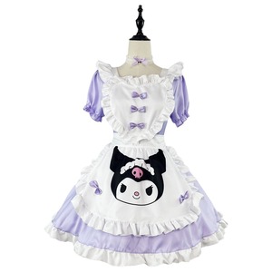 Kuromi Maid Costume Plus Size Cosplay Outfit Fresh Sweet Style Anime Role Play Costume Polyester Material Spring 2024 - Product Image 4