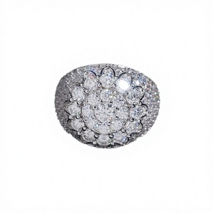 Prix promotionnel Bague Hip Hop Iced pour Homme en Argent 925 Plaqué Rhodium avec Moissanite taille diamant sertie à griffes - Product Image 4