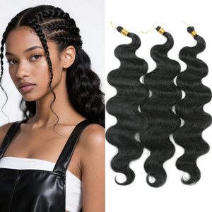 Extensions de cheveux synthétiques tressés ondulés de 24 pouces, grandes vagues lâches, style crochet serpent, haute qualité, <span class=keywords><strong>prix</strong></span> d'usine bas, vente en gros - Product Image 1