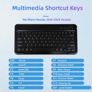 <span class=keywords><strong>Teclado</strong></span> Inalámbrico Ultrafino, Recargable, con Teclas de Tijera, Compatible con Múltiples Sistemas <span class=keywords><strong>para</strong></span> iPad/Tablet/Laptop/PC - Product Image 3