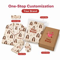 Dropshipping Personalisierte Pyjamas mit Mehrfach-Foto-Druck, Lustige Allover-Print Schlafanzüge, Einzigartiges DIY-Geschenk für Paare und Freunde