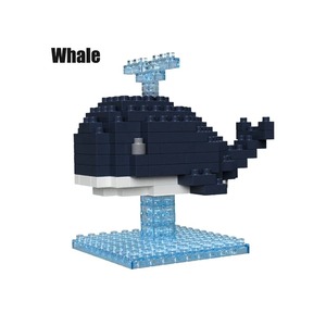 Nhựa DIY 3D xây dựng khối hổ Sư tử con chó mèo mini nano khối Zoo động vật Micro gạch đồ chơi - Product Image 3