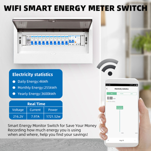 Medidor de Energía Inteligente WIFI Tuya 60A para Riel DIN, Temporizador, Monitor de Energía, Medidor de kWh, Vatímetro, 110V 220V, Compatible con Smart Life, Alexa, <span class=keywords><strong>Google</strong></span> Home, Alice - Product Image 6