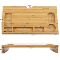 Support de cou, organisateur de bureau, étagère de bureau pour écran d'ordinateur LCD, support de clavier, boîte de rangement, étagère de rangement
