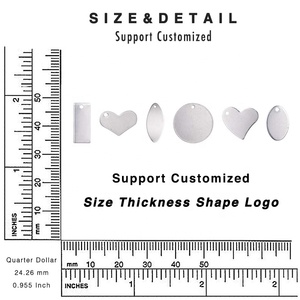 Bán Buôn Tùy Chỉnh Thép Không Gỉ Tag Vòng Trống Stamping Phụ Kiện DIY Mặt Dây Chuyền - Product Image 5