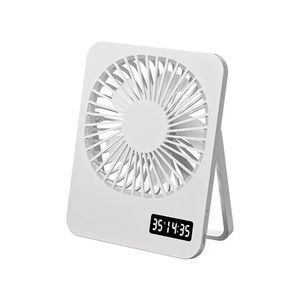2024 kiểu dáng đẹp & Ultra-thin USB-Powered có thể sạc lại Bàn & Ngoài trời Fan đồng hồ kỹ thuật số hiển thị xách tay & Wearable người hâm mộ - Product Image 1