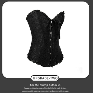 Корсет-топ с цветочным узором и кружевом, утягивающий талию, больших размеров, с косточками, в викторианском стиле, для женщин - Product Image 3
