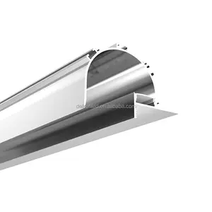Profil LED Aluminium Dinding dan Langit-langit Plester Drywall Gypsum Arsitektur 101X68Mm untuk Pencahayaan Cove Strip LED