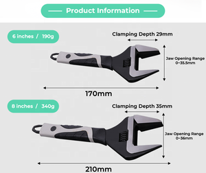 Professional Carbon Steel Adjustable <strong>Wrench</strong> <strong>Set</strong> Multiple Sizes 6inch 8inch 10inch for Industrial Repairs - Product Image 6