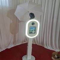 Photomaton vertical à écran tactile de 15,6 pouces compatible SLR avec impression instantanée et éclairage circulaire - En stock et expédition rapide