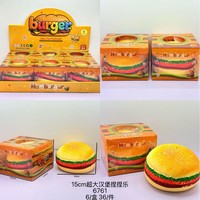 Sélection Tendance : Squishy Géant Hamburger, Grande Balle à Presser à Rebond Lent, Jouet Anti-stress