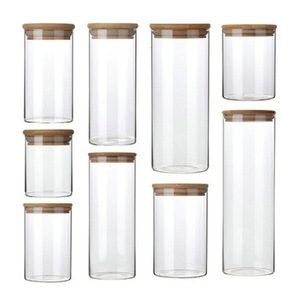 Pot de stockage d'épices de qualité alimentaire à haute teneur en borosilicate couvercle scellé en verre direct d'usine classique pour le stockage de cuisine céréales de fruits secs - Product Image 5