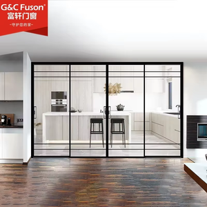 Fuson 2025 Diseño Puente roto Aluminio Aislamiento térmico Puertas corredizas de vidrio panorámicas para sala de estar para balcón - Product Image 4
