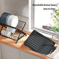 Égouttoir de cuisine pliable en forme de X à plusieurs niveaux pour comptoir, support de rangement et de séchage pour bols, baguettes et divers ustensiles de cuisine