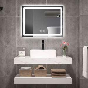DB 31in. H <b>LED</b> Single Bathroom Vanity <b>Mirror</b> Polished Crystal Wall Smart <b>Lighted</b> Smart Bathroom Vanity <b>LED</b> <b>Mirror</b> - Product Image 1