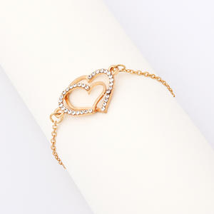 Conjunto de collar y aretes con forma de corazón y diamantes de imitación, joyería de moda para mujer, regalo para fiestas, conjunto de joyería de aleación de zinc y cristal. - Product Image 3