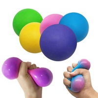 Bolas de Goma Suave TPR con Cuentas Coloridas, Bolas de Uva de Goma, Cuentas Arcoíris, Herramienta para Aliviar el Estrés para Apretar con la Mano