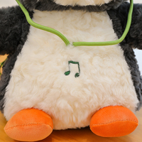 Peluche musicale de pingouin en mouvement de 8 pouces, prix amusant pour machine à griffes et cadeau pour enfants