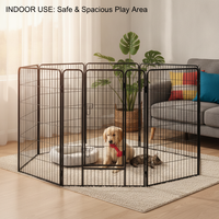 Enclos pour animaux de compagnie DIY en gros, anti-rouille, pour chiot, cour d'exercice intérieure, jardin, camping, clôture pour petits animaux