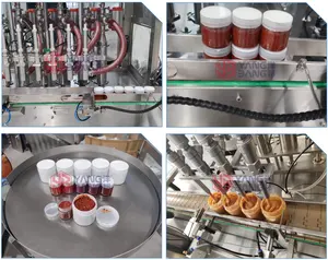 यांगबैंग स्वचालित मेयोनेज़ भरने की मशीन बीबीक्यू सॉस बोतल जार भरने और उत्पादन लाइन