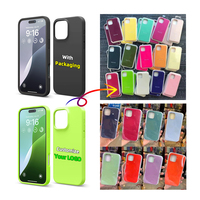 Étui de téléphone en caoutchouc TPU imprimé avec logo personnalisé pour Apple iPhone 7 & 16 17 18, design antichoc en silicone liquide avec emballage