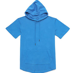 Felpa con cappuccio con logo personalizzato di lusso felpa da <span class=keywords><strong>uomo</strong></span> Casual Gym sport felpa con cappuccio 100% cotone Pullover da <span class=keywords><strong>uomo</strong></span> a maniche <span class=keywords><strong>corte</strong></span> - Product Image 2