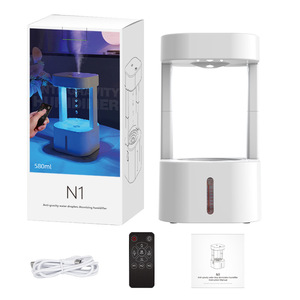 เครื่องทำความชื้นอัลตราโซนิกพร้อมไฟ LED เปลี่ยนสีได้ รีโมทคอนโทรล ฟังก์ชั่นอโรมาเธอราพีแบบพกพาบนโต๊ะ ทำงานเงียบ - Product Image 3