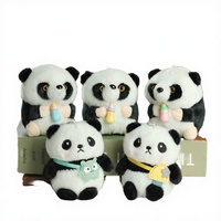 Porte-clés en peluche Panda de dessin animé, écologique, durable, doux, portable, jouet en peluche