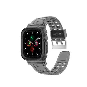 Для Apple iWatch Series 6 5 4 3 Силиконовые ТПУ прозрачные Смарт-часы ремешок Спортивные i Watch 6 5 ремешок сетка браслет Замена Петли