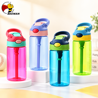 Bouteille d'eau Beeman pour enfants, idéale pour l'école, avec paille et poignée, portable, en plastique, réutilisable, personnalisable avec logo, vente en gros, fabrication