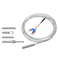 Sonda de Termopar Pequeña Impermeable y Anticorrosiva de PTFE para Uso Industrial, Sensor de Temperatura Tipo K RTD Pt100