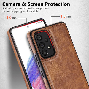 <span class=keywords><strong>Vintage</strong></span> in pelle sintetica sottile morbida impugnatura antiscivolo morbido TPU Cover posteriore per <span class=keywords><strong>Samsung</strong></span> Galaxy S24 Ultra A53 A05 A15 A25 A35 A55 - Product Image 3