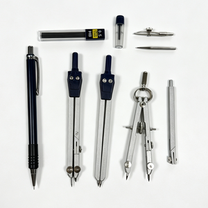 Juego de Compás Matemáticos Profesionales de Alta Calidad de 9 Piezas para Dibujar Círculos, Material Escolar, Instrumentos de Medición Multifunción - Product Image 4