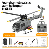 Hélicoptère RC sans balais C186S, modèle d'hélicoptère de simulation à six canaux, positionnement par flux optique, télécommande, jouets UAV