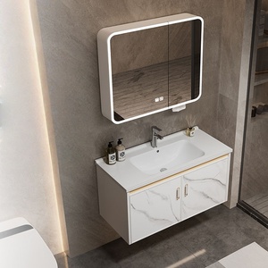 Nouvelle armoire de salle de bain intelligente avec lavabo intégré en céramique - Product Image 3