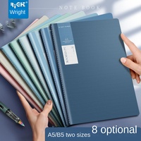 Cahier Wright A5 haute valeur de couleur ligne horizontale couverture en cuir souple compte Journal tailles A3 A4 point ligne cahier d'exercices