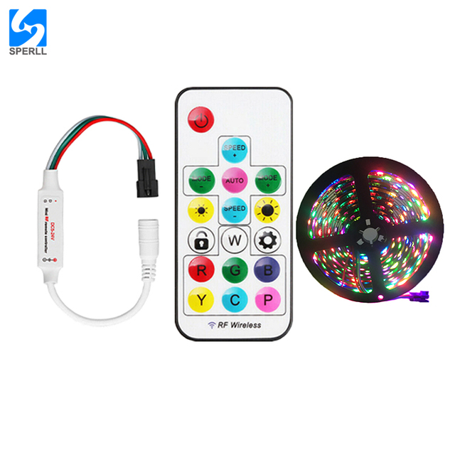 DC5V~24V SP104E LED Pixel Controller Led Light Dimmer Controller RF Mini Wireless Remote Controller