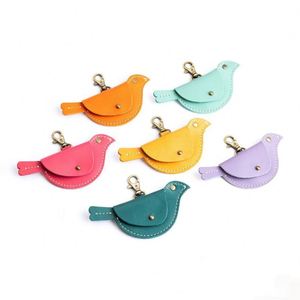 PU Leather Bag Charm Pendant Cute Bird Shaped Coin Purse <b>Creative</b> Animal Keychain - Product Image 1