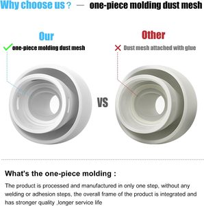 4 Paia di Gommini in Silicone 1:1 Sostitutivi per Air Pods Pro con Sacchetto, Foro per la Riduzione del Rumore e Protezione Antipolvere Integrata - Product Image 4