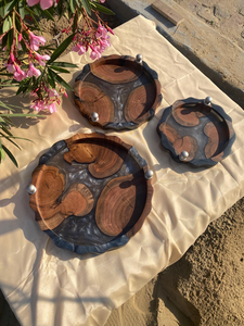 Elegante bandeja de resina para mesa de centro, sala de estar y decoración moderna del hogar a un precio económico. - Product Image 3