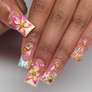 <span class=keywords><strong>Uñas</strong></span> Postizas Semimanuales al Por Mayor a Bajo Precio, Estilo Y2K Millennium Girl, Combinación de Colores <span class=keywords><strong>Rosa</strong></span> <span class=keywords><strong>y</strong></span> Negro con Estrellas de Leopardo, Cerezas <span class=keywords><strong>y</strong></span> Planetas - Product Image 6