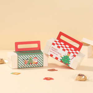 Boîte cadeau en bois pour pâtisserie, design compact avec poignée, boîte cadeau de style mignon - Product Image 2