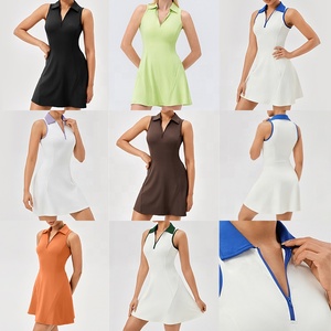 Gonna da Tennis Pronta per la Spedizione, Asciugatura Rapida, Traspirante, Vita a Contrasto, in Poliestere e Spandex, per Sport e Fitness - Product Image 1