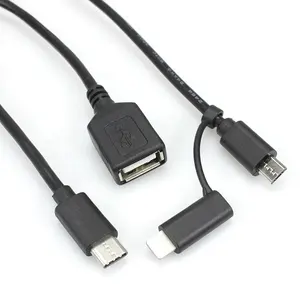 Hub Kabel LAPTOP 2-In-1 Tipe C Ke USB Hub Type C untuk LAPTOP Notebook