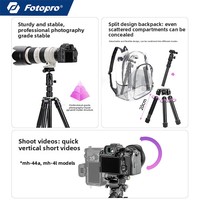 Tête de trépied en alliage d'aluminium FY830 – Détachable, portable et compacte pour la photographie et la vidéographie (Compatible)
