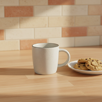 Ensemble de salle à manger en céramique moderne |   Assiettes et tasses blanches émaillées |   Vaisselle élégante résistante au four pour la maison, l'hôtel et le restaurant