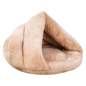 Custom Polar Fleece Hondenbedden Dieren Slapende Slippers Bedden Huis Voor Katten Slaapzak Nest Grotbed - Product Image 2