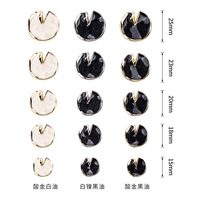 Kancing Logam Paduan Seng 23mm Model Notched Drop Oil Shank, Kancing Kustom Pabrik OEM