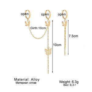 Vkme punk hiphop श्रृंखला छल्ले बहु-परत समायोज्य खुली उंगली की अंगूठी सेट गहने - Product Image 5