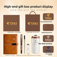Cadeaux d'affaires promotionnels haut de gamme, carnet de notes A5 avec couverture rigide, stylo, bouteille d'eau pour anniversaire d'entreprise, logo personnalisé OEM